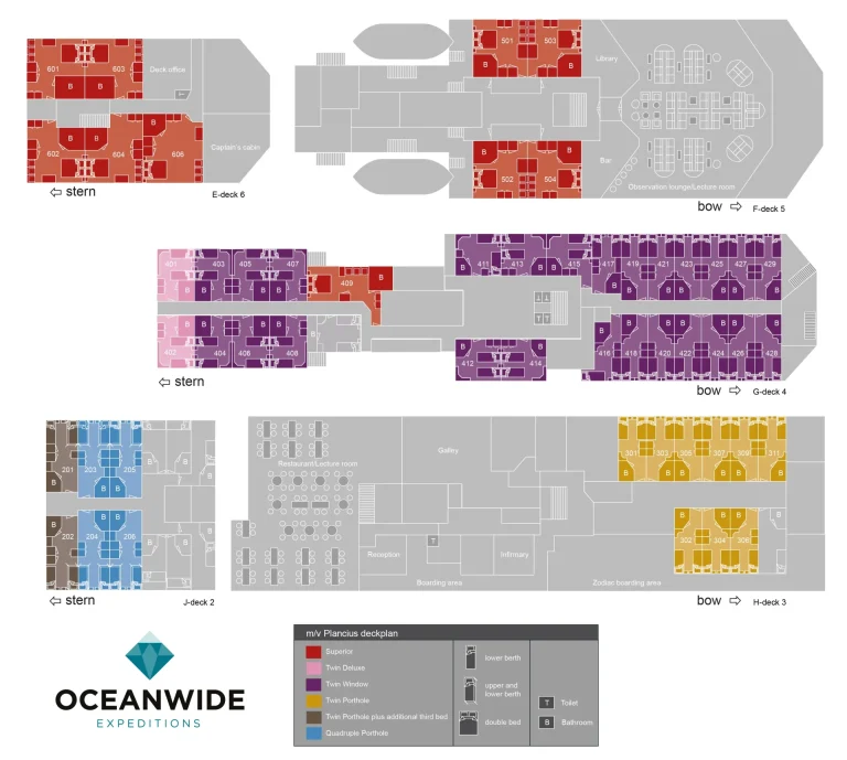 M/V Plancius Deck Plan