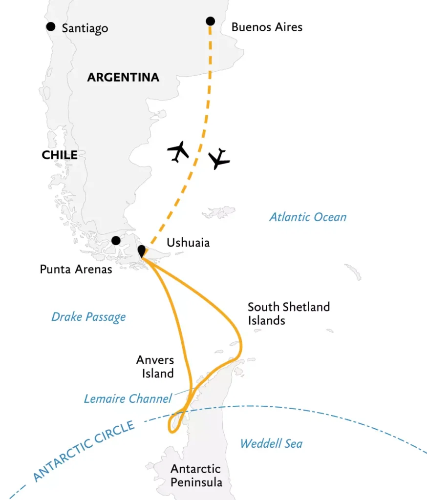 Southern Expedition with flights from Buenos Aires