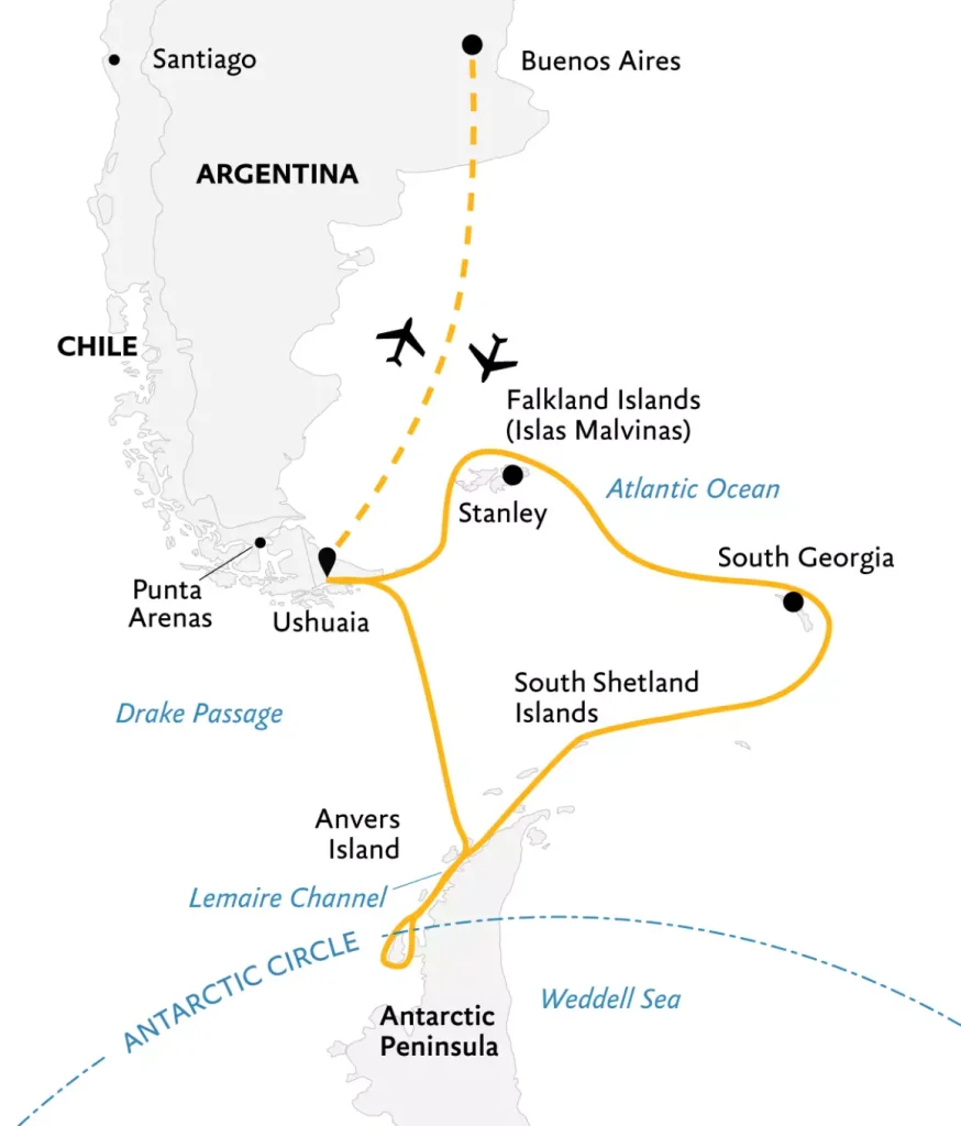 Epic Antarctica Crossing the Circle via Falklands and South Georgia