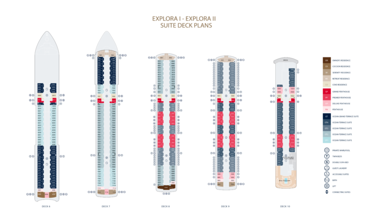 Explora I & II Suite Deck Plan