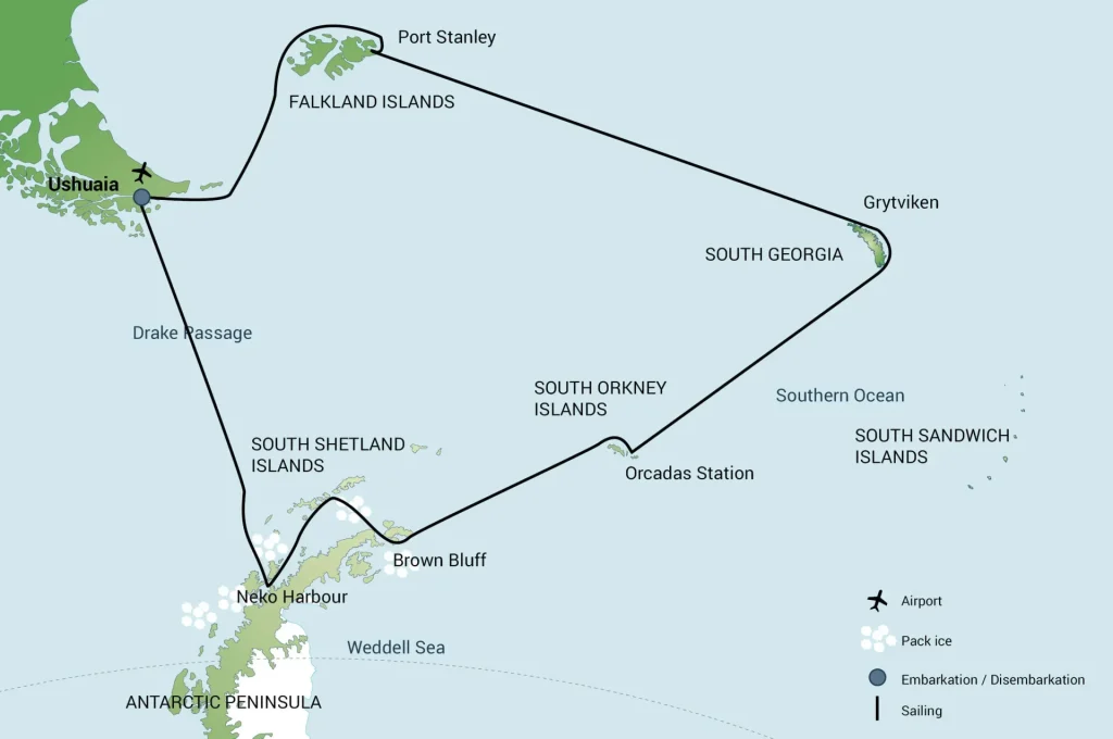 Falkland Islands - South Georgia - Antarctica 19 Days