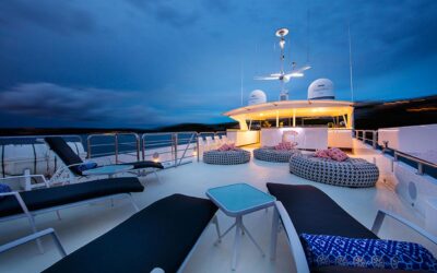 YOTSPACE - Superyacht Voyages - Corroboree - Upper Deck - Sunset