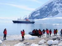 Zodiac landing at Neko Harbour, Antarctica, vessel mv Ortelius_Elke Lindner